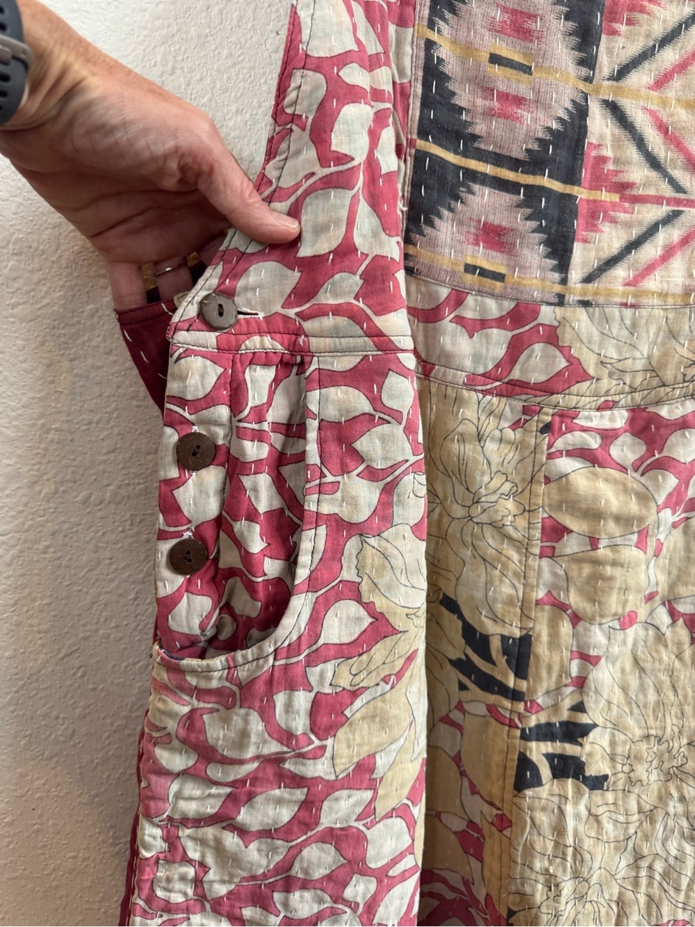 EARTHBOUND TRADING CO Patchwork Quilted Overalls - Picture 3 of 15